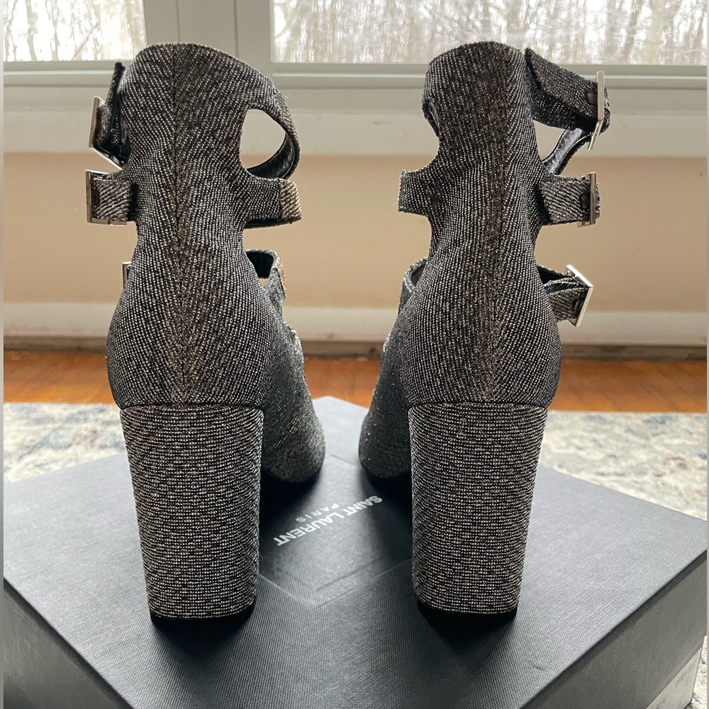 NEW Saint Laurent Babies Block Heel Sandals - Picture 3 of 9